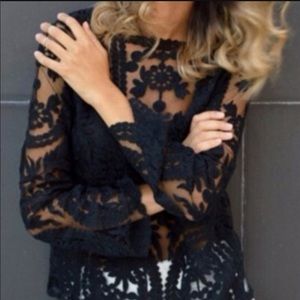 Chic Luxe black lace top
